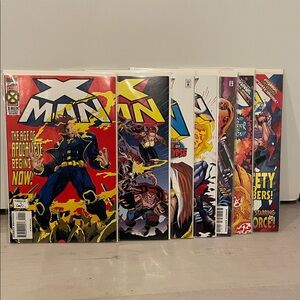 X-Man Marvel comic books - 7 comics - Issues 1-4 & 16-18